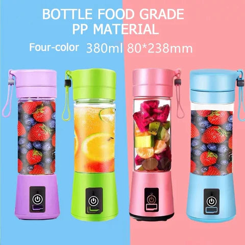 USB Rechargeable 6-Blade Portable Electric Juicer Blender