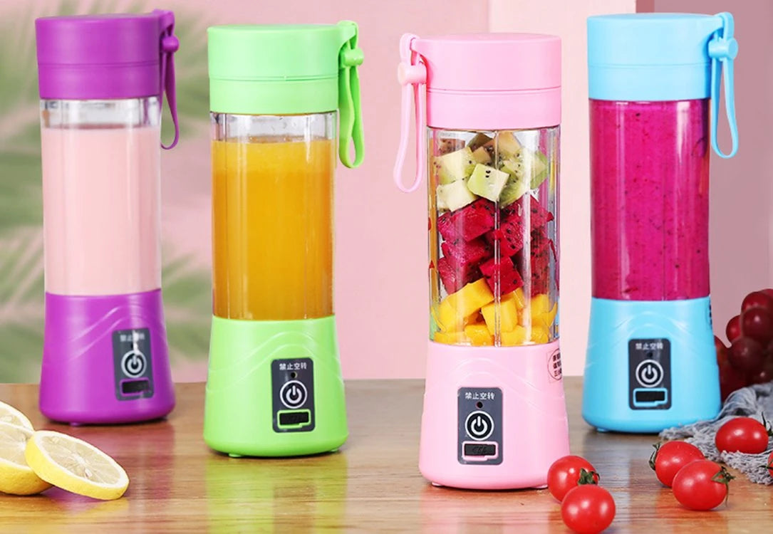 USB Rechargeable 6-Blade Portable Electric Juicer Blender