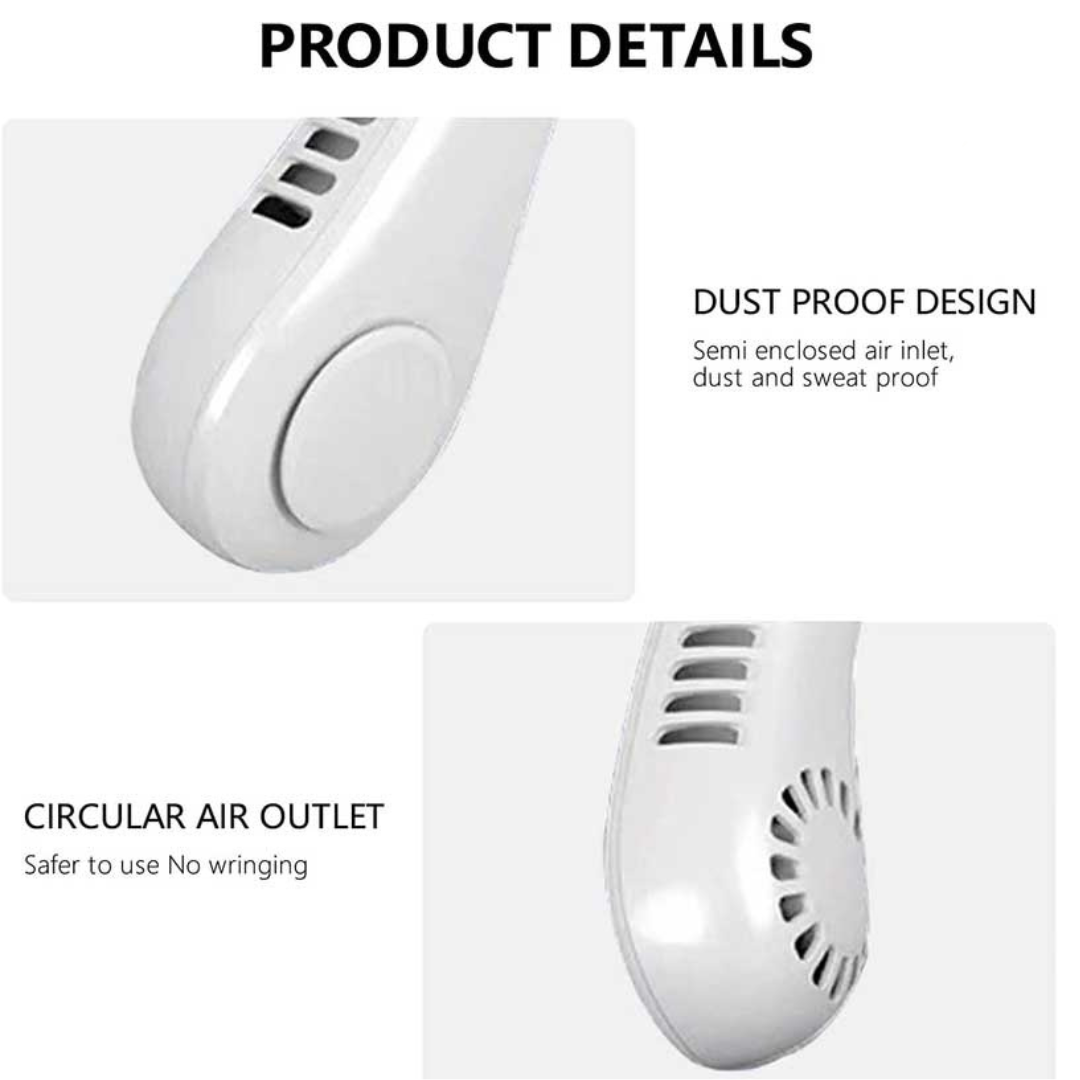 Portable Bladeless Hanging Neck Fan