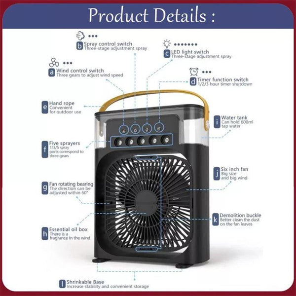 Mini USB Fan With Mist Water Spray Mini Cooler for Office Kitchen and Home